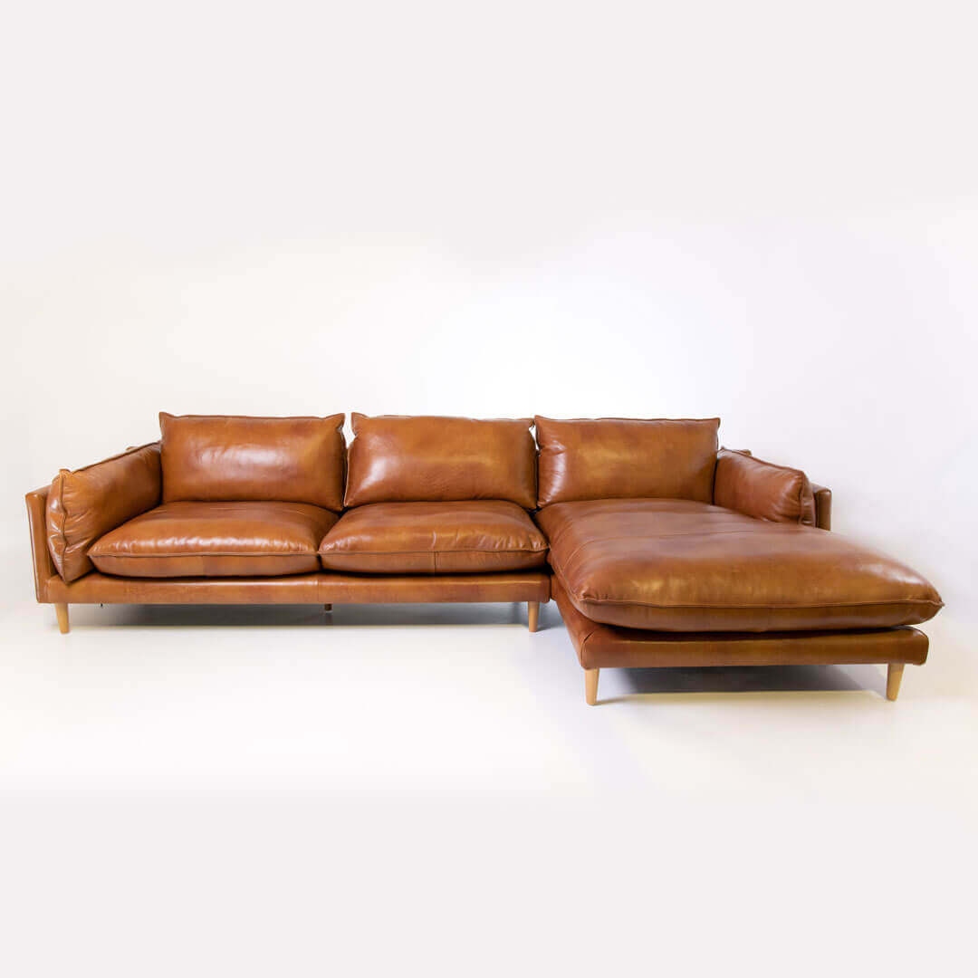 Samsara Oxford Vintage 3 Seater Sofa & Chaise – Taffy – Samsara Furniture
